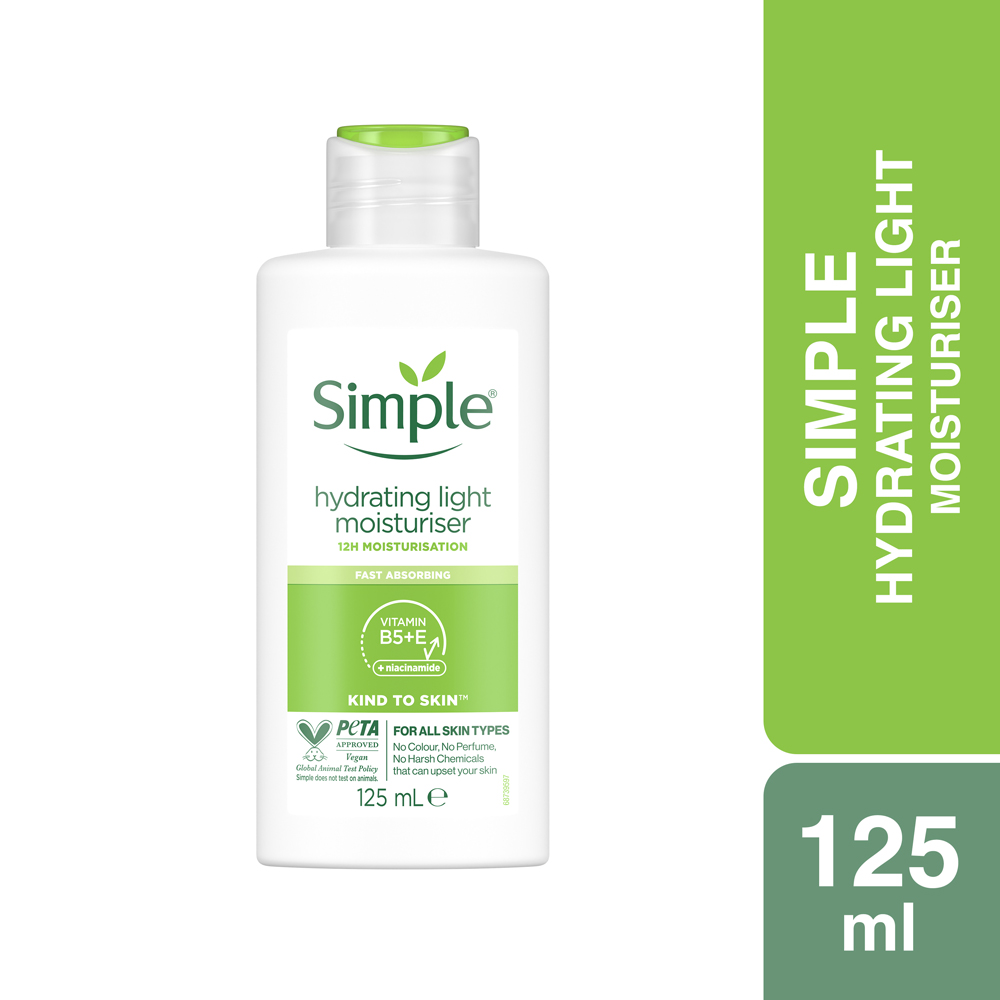 UK product Simple Kind to Skin Hydrating Light Moisturiser(125ml).