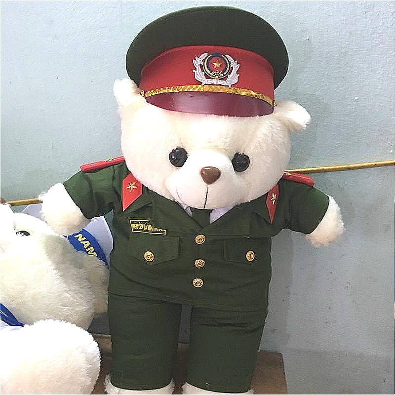 Gấu bông công an size 55-70cm