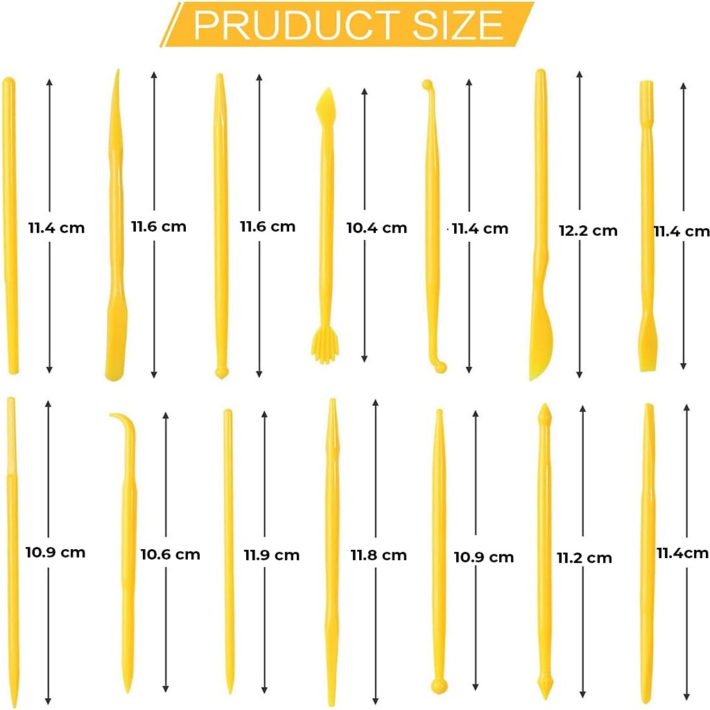 Dụng cụ đất sét, bộ điêu khắc đất sét bằng nhựa diy mô hình gốm clay kit để chạm khắc, tạo kiểu, dập nổi