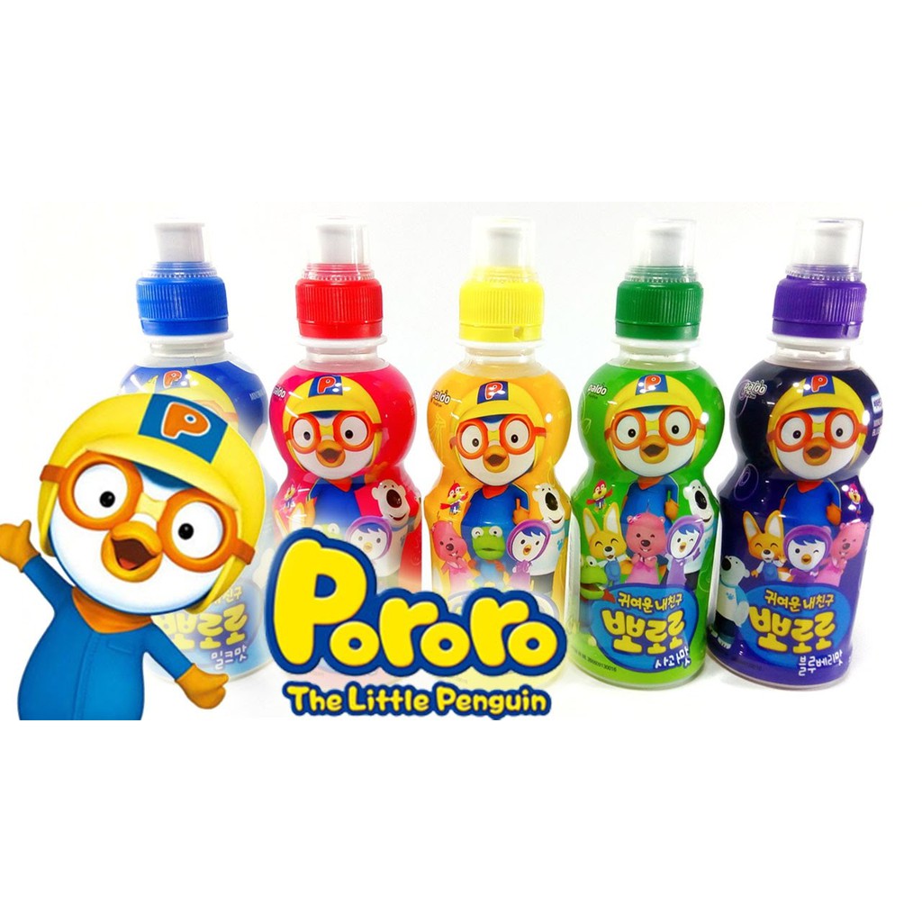 Nước uống Pororo Hàn Quốc (5 loại: Vị Việt Quất, Dâu, Táo,chuối, Sữa)