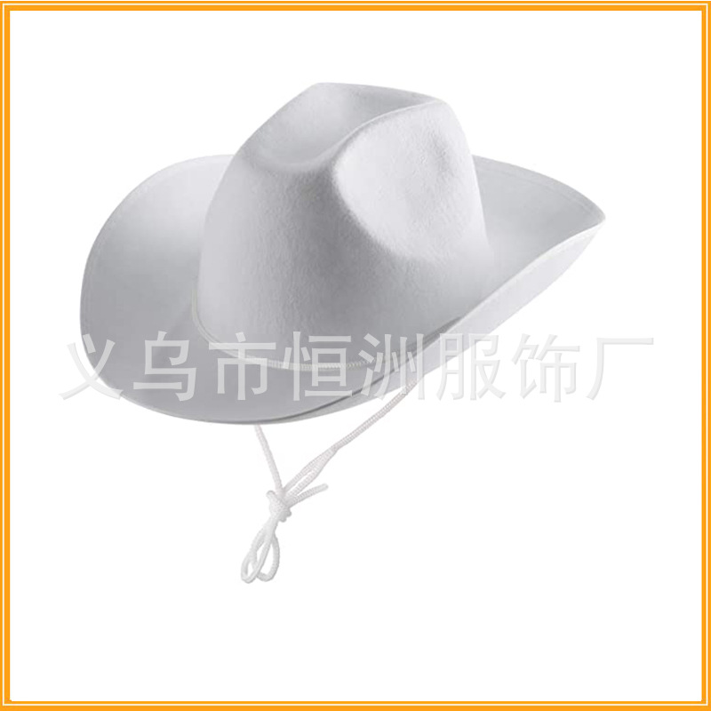 Barbie cowboy hat Bridal white lace cap with string