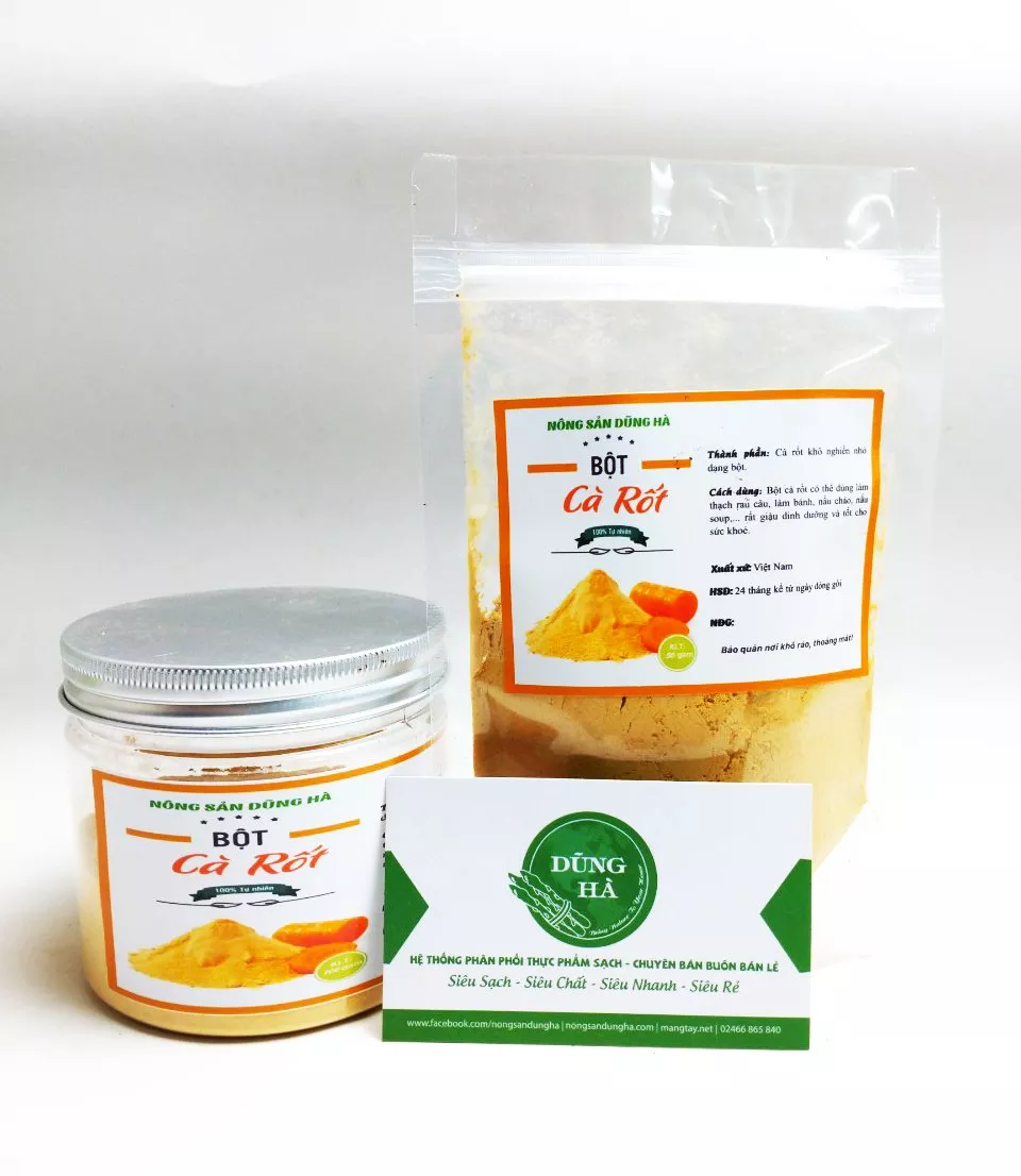 Bột cà rốt nguyên chất hảo hạng loại 1