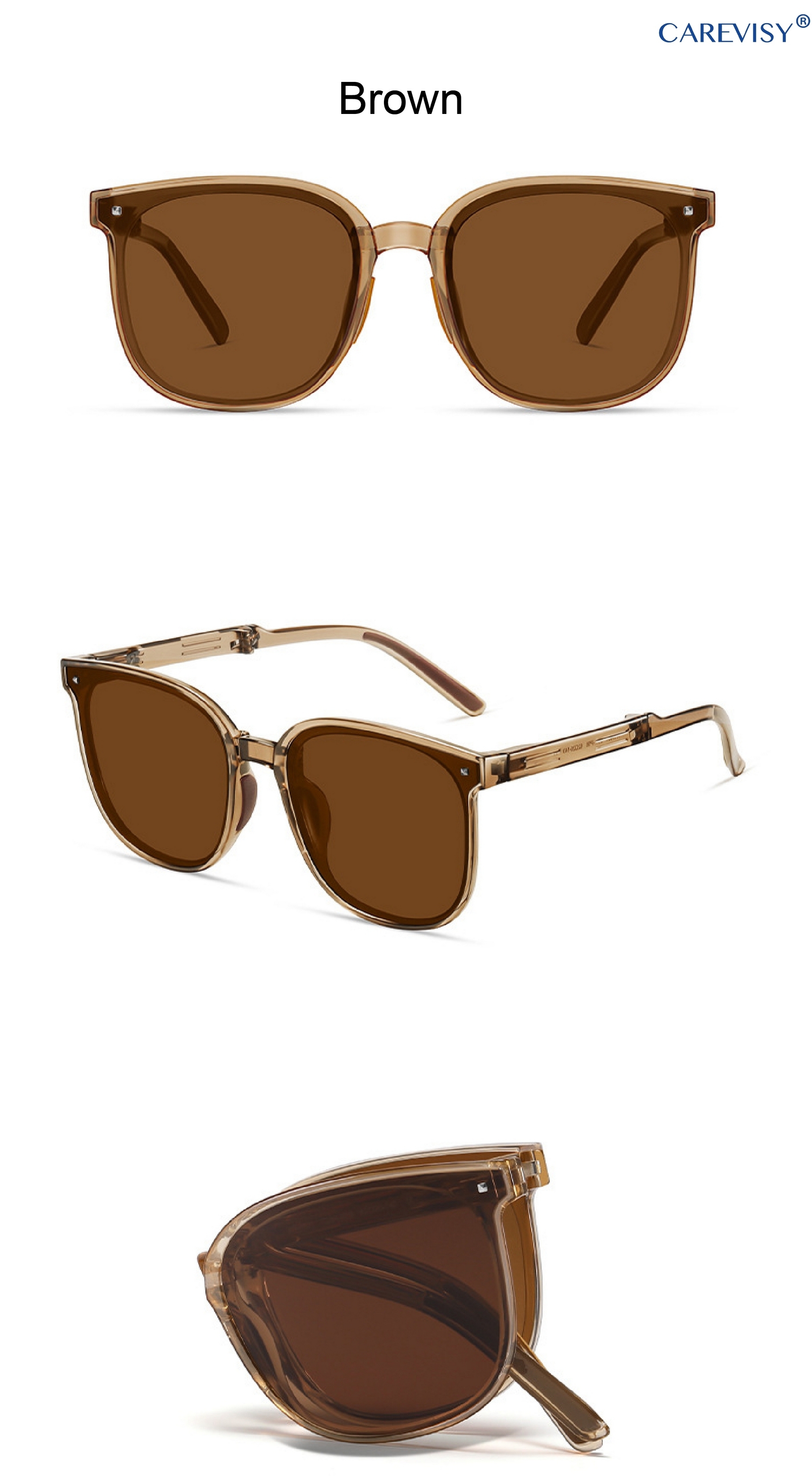 CAREVISY Fashion Polarized Sunglasses UV400 Protection Anti Glare