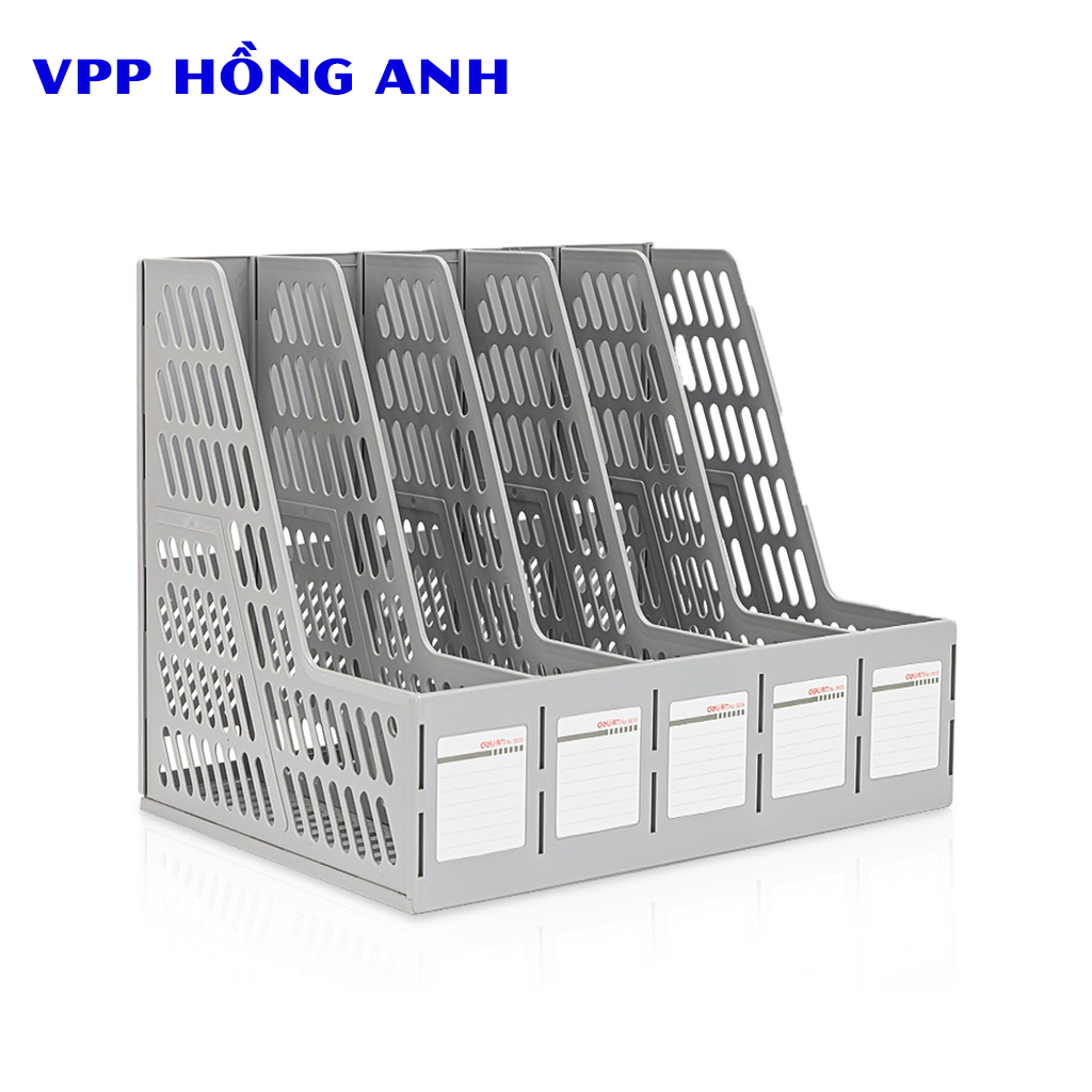 Kệ - khay tài liệu / file nhựa cứng 5 ngăn deli 9835