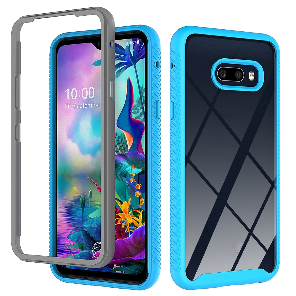 For LG V50S ThinQ 5G / G8X ThinQ Starry Sky Solid Color Series Shockproof PC + TPU Protective Case(Black)(A Plus Mall)