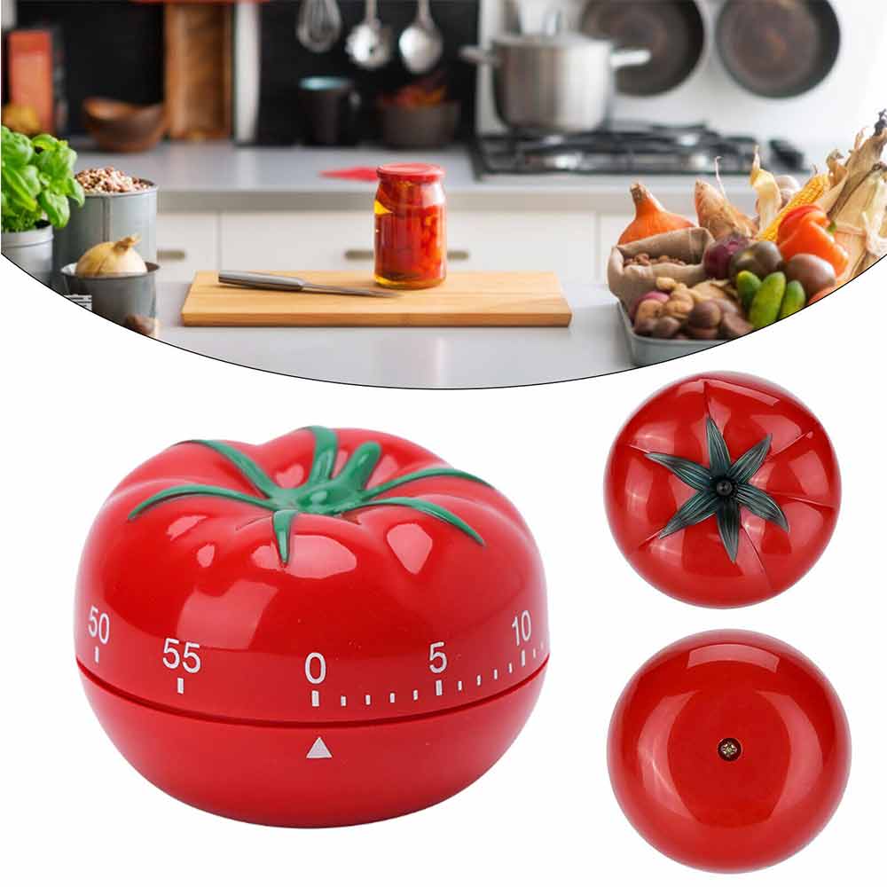 Kitchen Tomato Countdown Timer Baking Time Reminder Mechanical Clock Alarm Tools Tomato