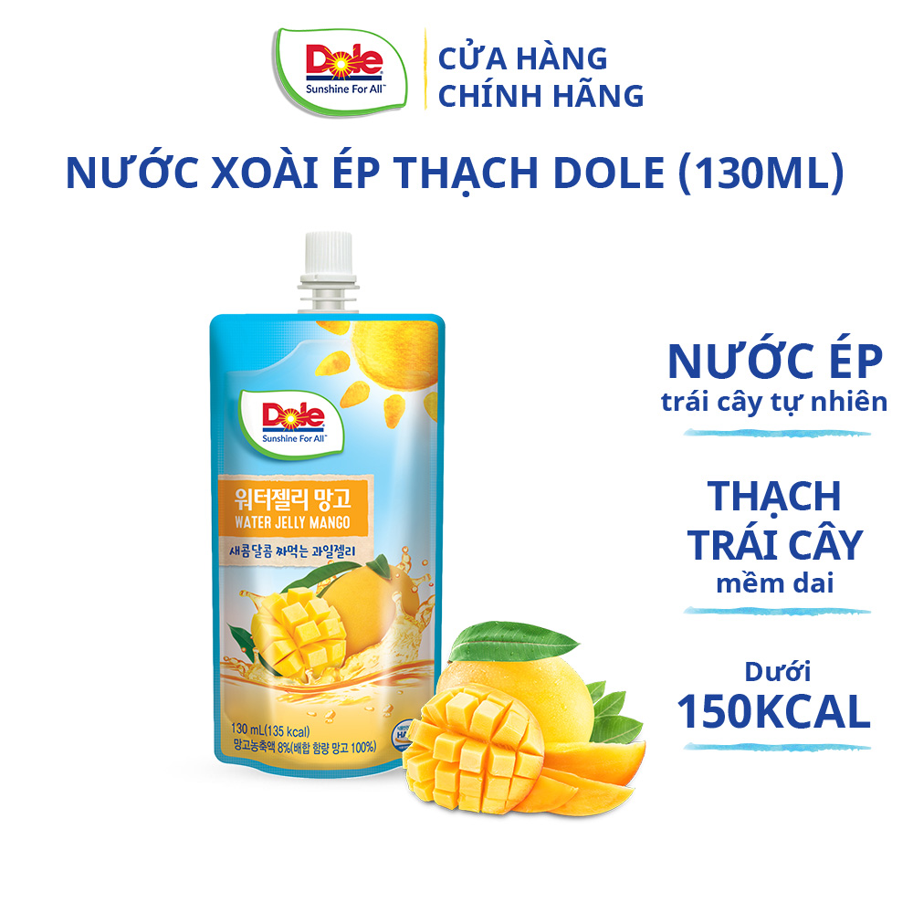 [MUA 2 GIẢM 9%][VOUCHER 50K ĐƠN 209K]Nước Xoài Ép Thạch Dole (130ml)
