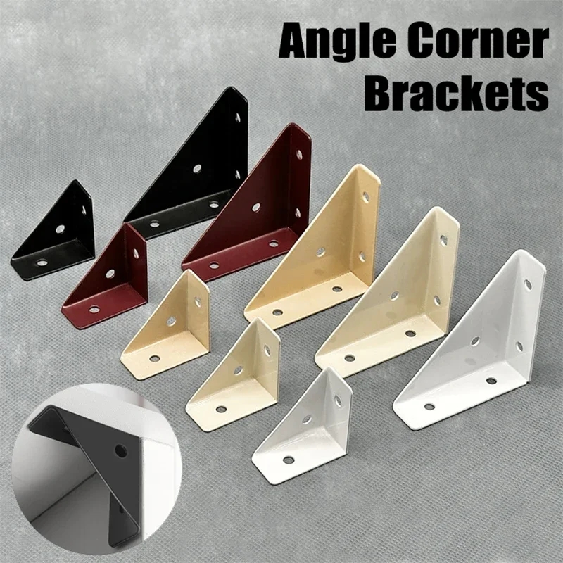Angle Corner Brackets Steel Fixed Joint Board Plate Support Frame Right Triangular Angle Bracket Protector Stand Shelves