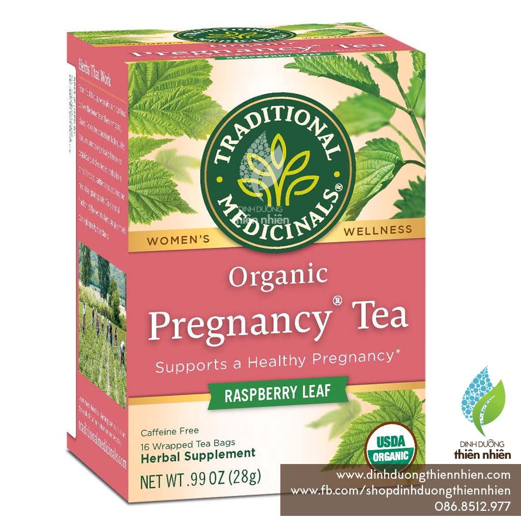 Trà Hữu Cơ Thảo Mộc Dành Cho Bà Bầu Traditional Medicinals Organic Pregnancy Tea Raspberry Leaf Herbal Tea
