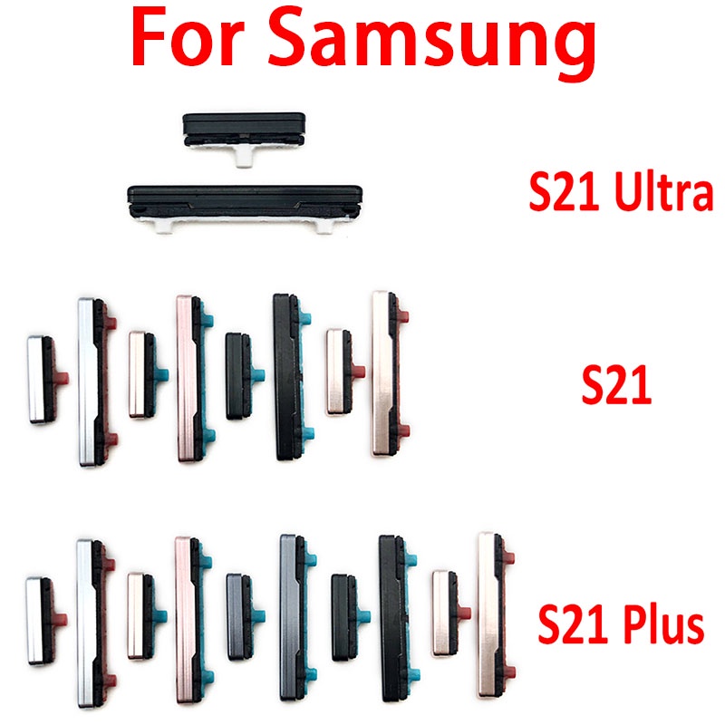 For Samsung S21 Plus Ultra New Side Volume Button Power ON / OFF Buttton Key Set Replacement Parts