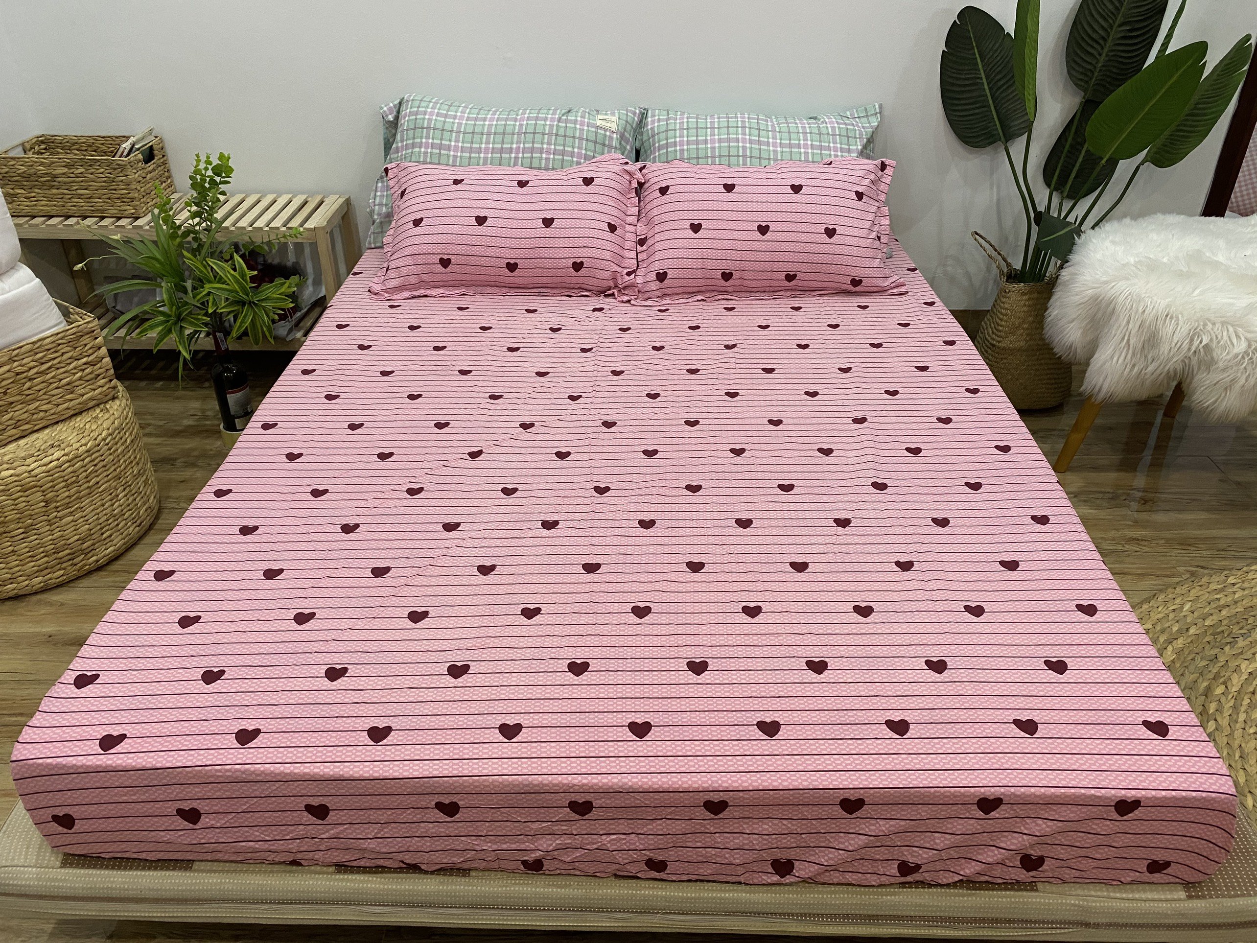 [HCM][Bộ ga gối 3 món]Bộ Ga Gối Cotton PoLy Hàn Quốc 1m2 1m4 1m5 1m6 1m8 ms02