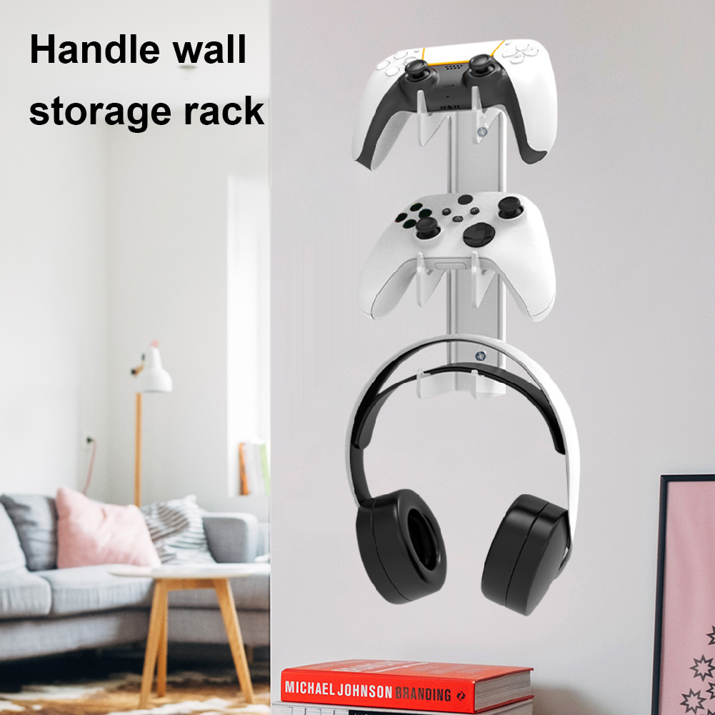 Transparent Game Controller Bracket Mount Space Saving Wall Mounted Game Controller Bracket Storage Rack for PS4/PS3/Xbox/Switch