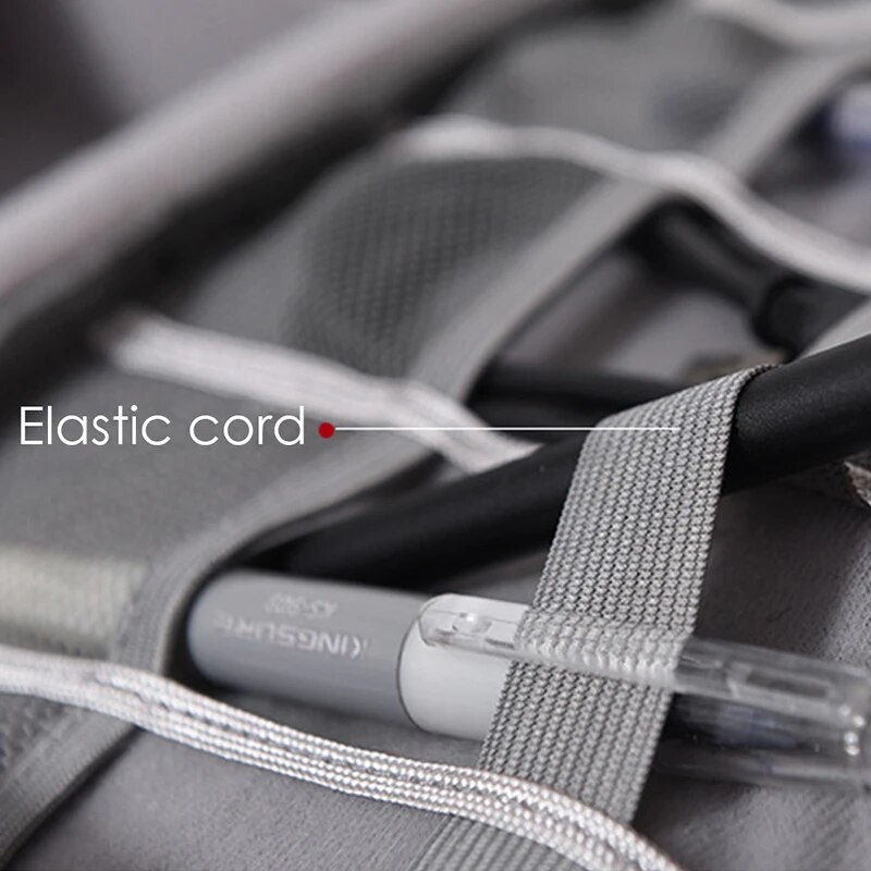 Electronic Bag Travel Cable Accessories Bag Waterproof Double Layer Electronics Organizer Portable Storage Bag For Pad Charger