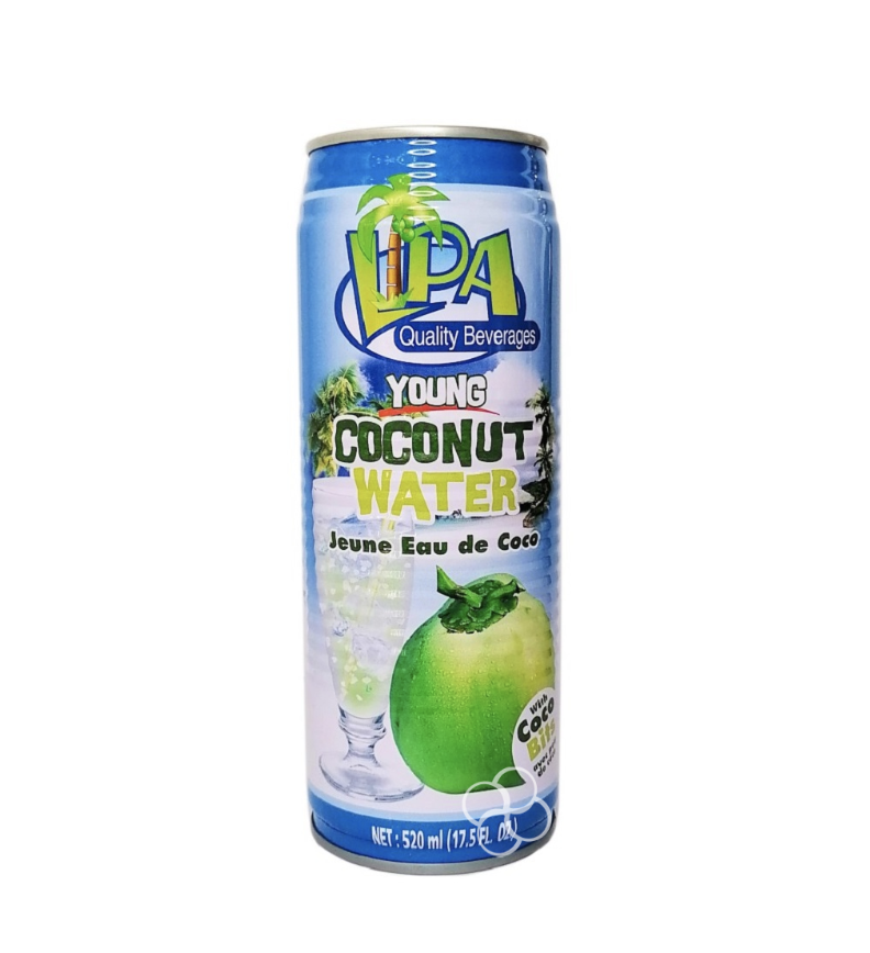 Lipa Young FRESH Coconut Water with Coco Bits (520mL) HALAL, Organic