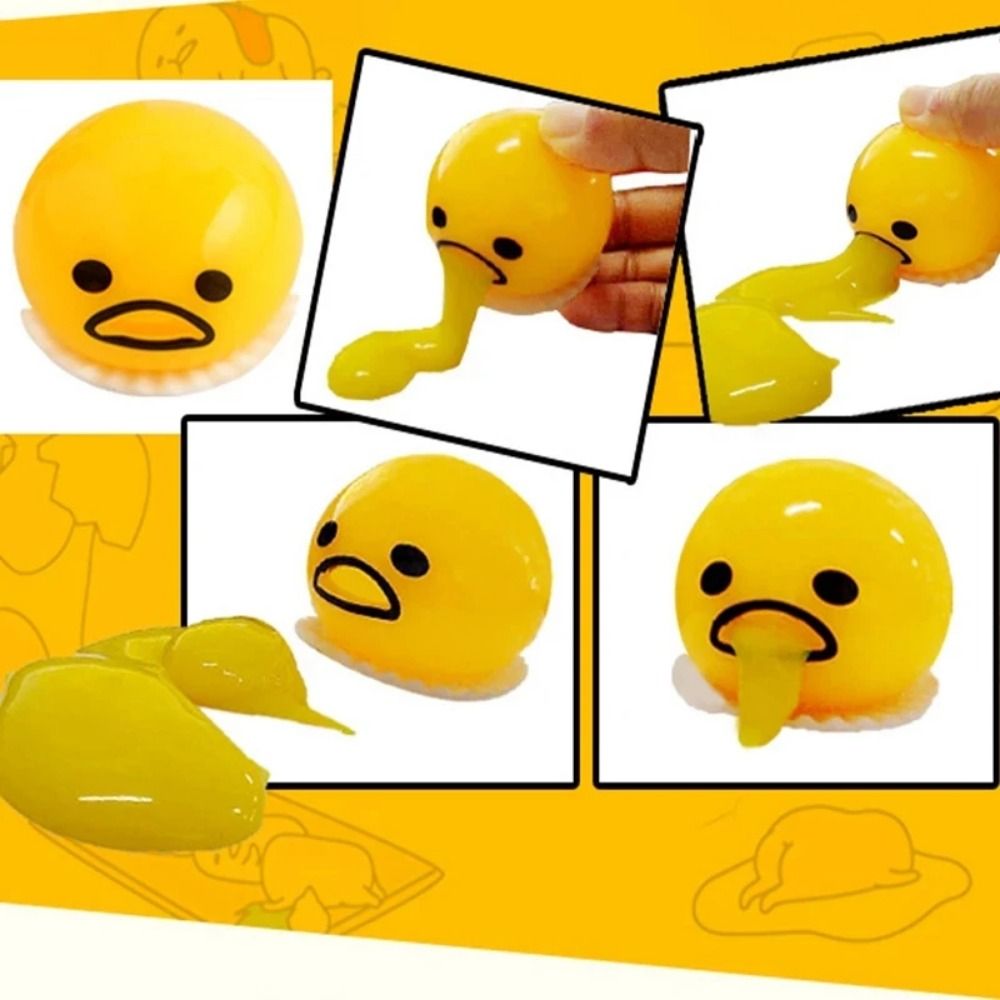 Throw Up Fidget Vent Toy Fluid Vomiting Egg Yolk Pinch Toys Tricky Puking Vomiting Egg ...