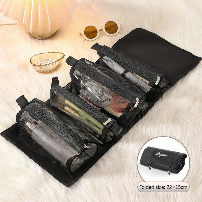 4 In 1 Detachable Folding Cosmetic Bag Portable Travel Toiletry Storage Bags Luolong.