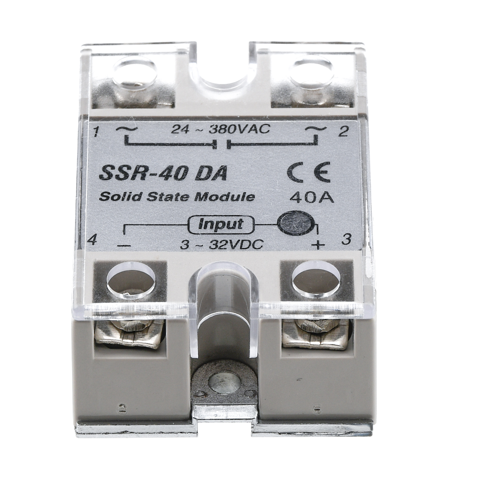 【100% Original】diymore 24V-380V 40A 250V SSR-40DA Solid State Relay Module 3-32V DC To AC SSR 40DA