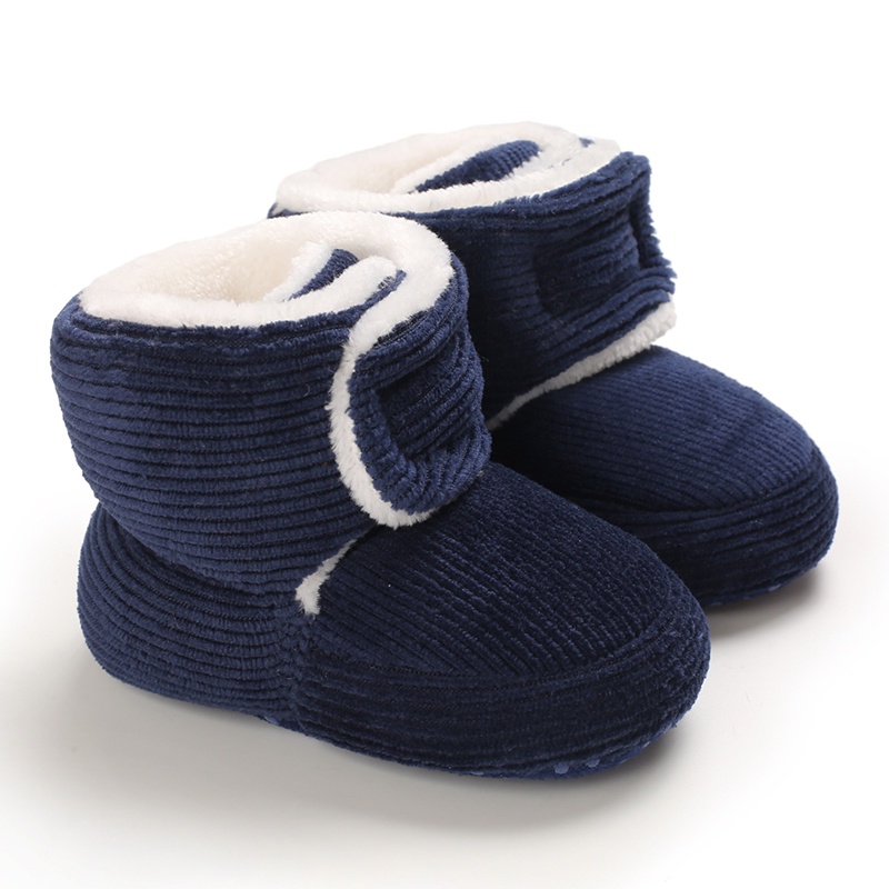 2023 Baby Autumn Winter Boots Baby Girl Boys Winter Warm Shoes Solid Fashion Toddler Fuzzy Balls First Walkers Kid Shoes