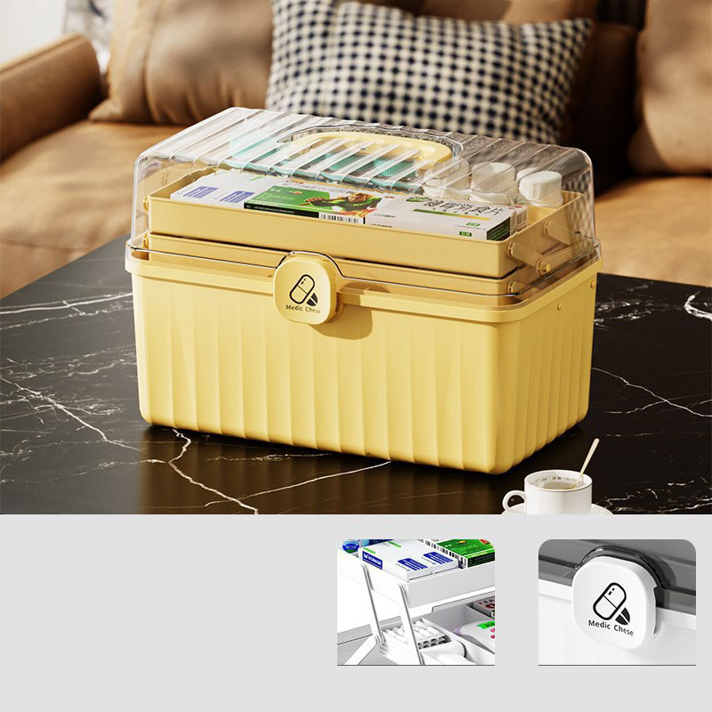 Medical box Multi-layer large capacity outdoor portable first aid kit Medical storage box Plastic storage box