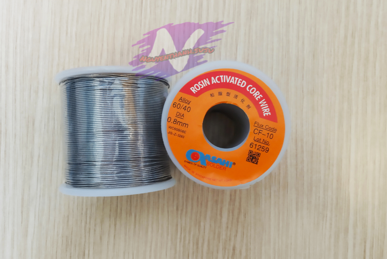 thiếc hàn asahi 0.8mm, 500g ( thiếc hàn Singapore asahi)