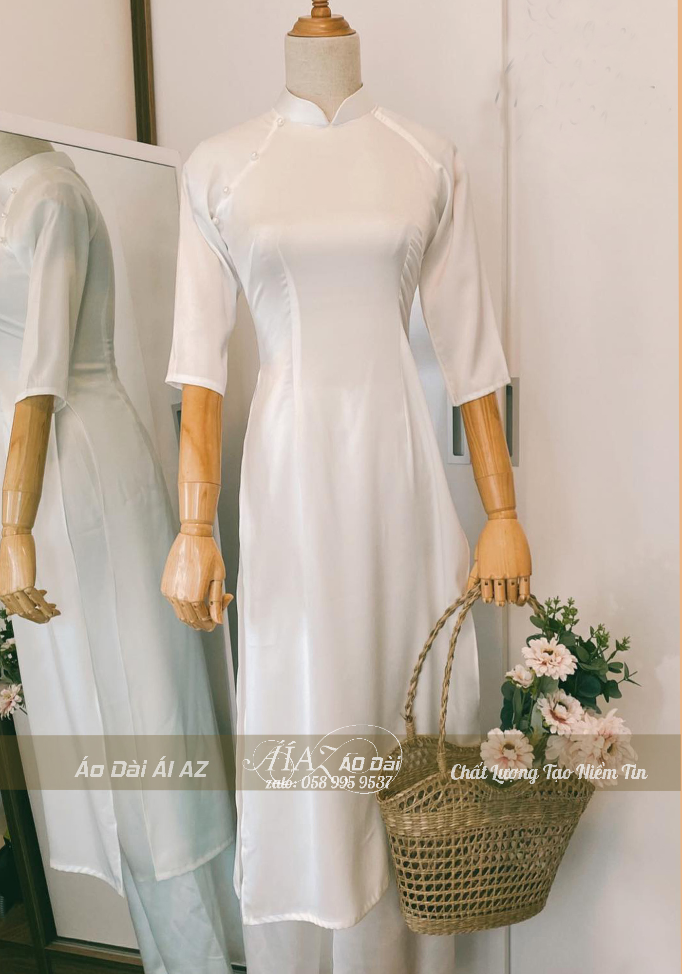 Áo Dài Nữ Cách Tân Tay Lỡ A58