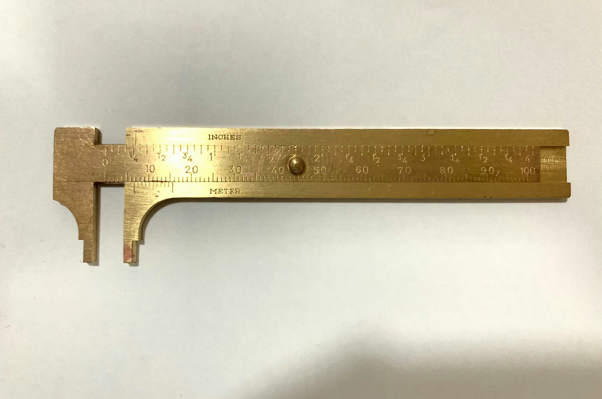 Vernier Caliper Copper Alloy Mini Brass Sliding Pocket Caliper Metal