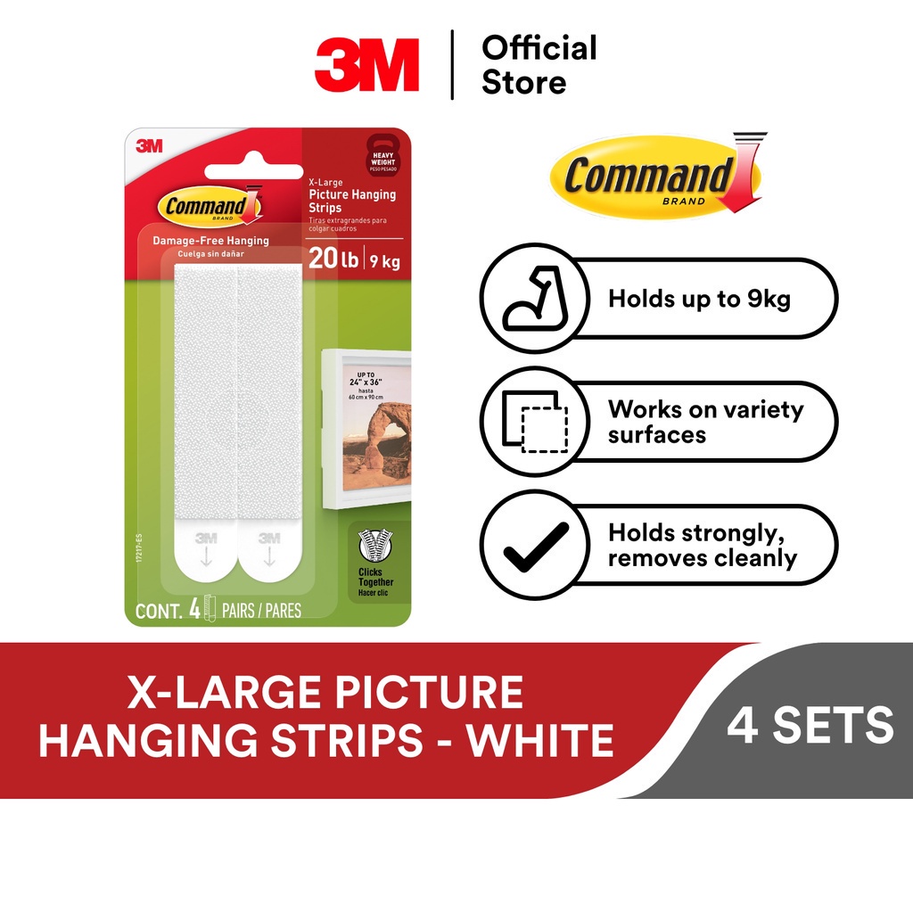 3M 17202 Command™ Picture Hanging Strips - Small