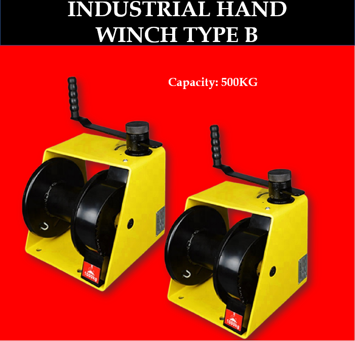 TOYU 500KG Industrial Hand Winch Industrial manual hand wire rope winch