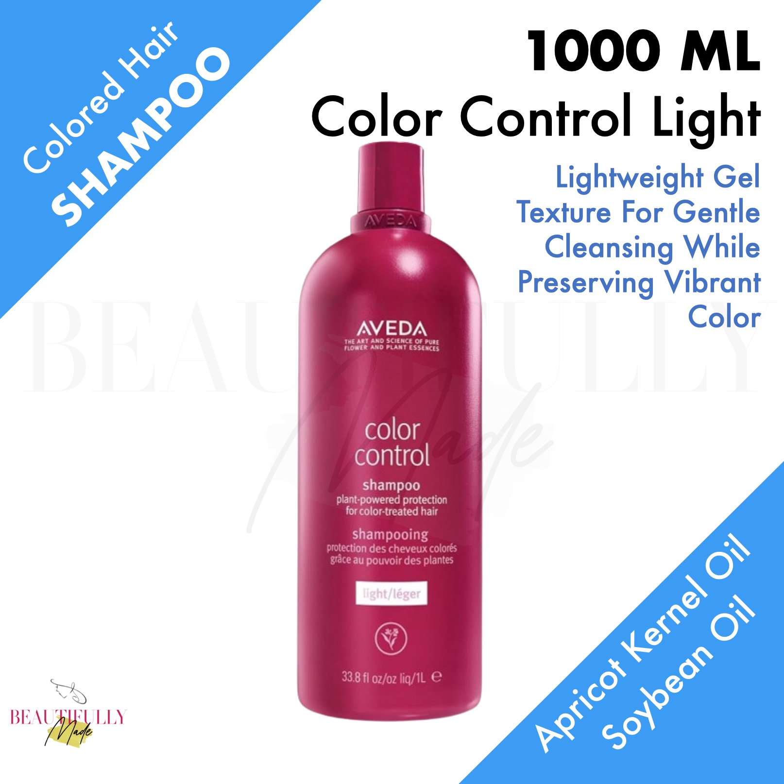 AVEDA Color Control Light Shampoo 1000ml - Keeps Hair Color