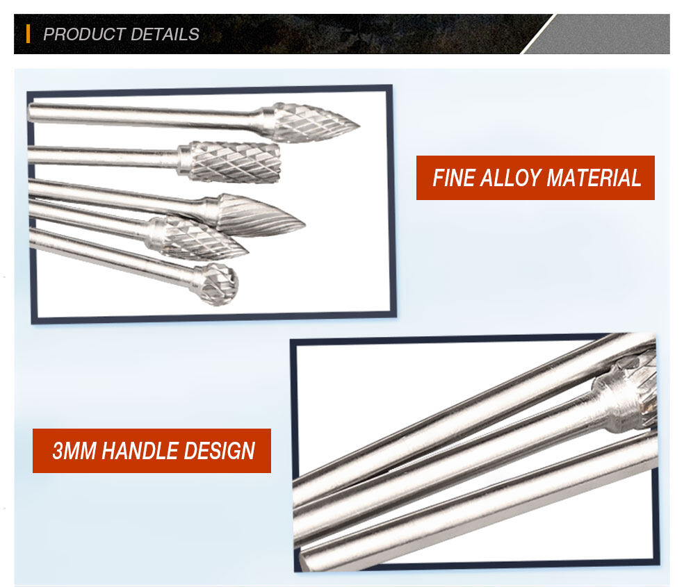 🔥FREESHIP🔥 Bộ 10 Mũi Mài, Khắc Hợp Kim, Gỗ Lũa Cao Cấp Cán 3mm