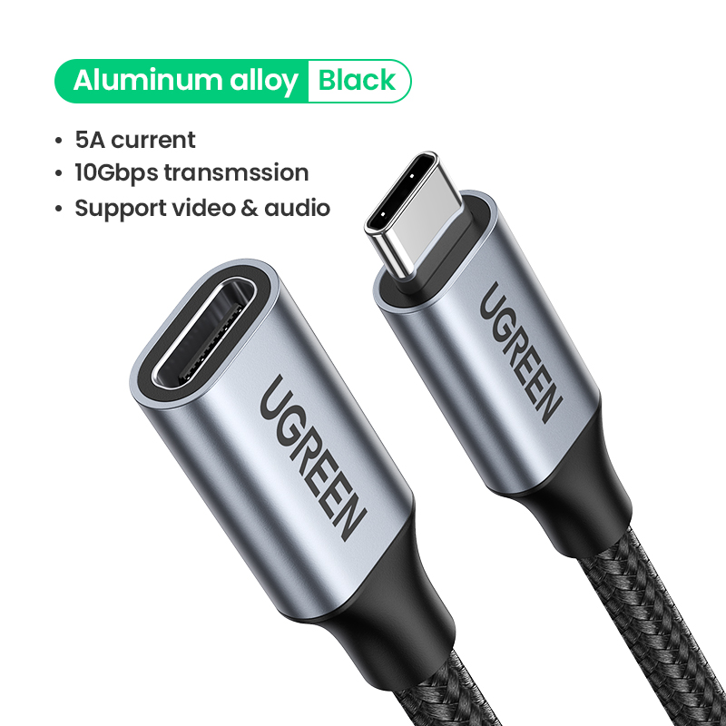 UGREEN USB C Extension Cable USB Type C 3.1 Gen 2 Male to Female Fast Charging & Audio Data Transfer Cable for MacBook Pro iPad Samsung S24 23 S22 Xiaomi 11t 12t