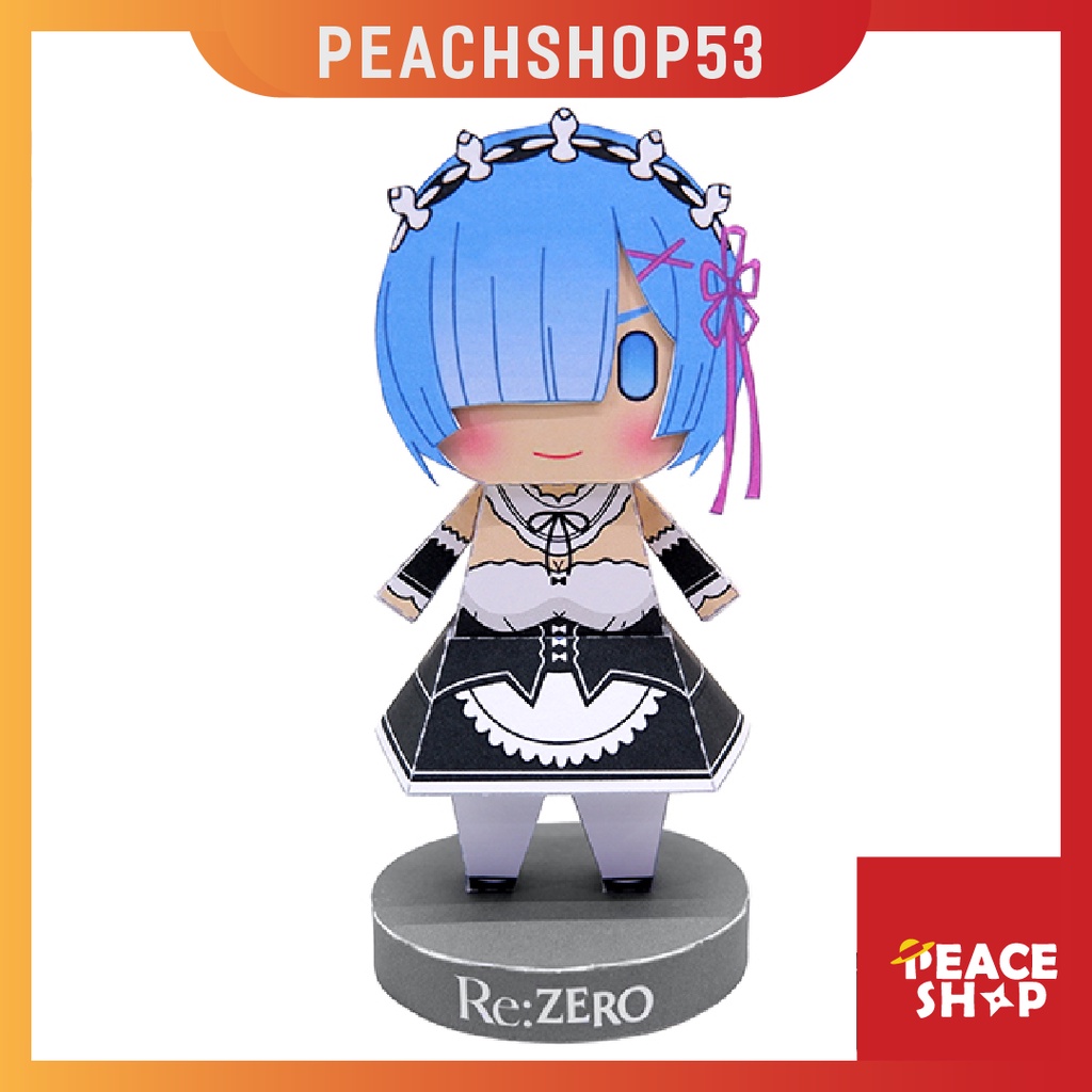 Mô hình giấy Rem Ram Chibi Anime Re:Zero OS25