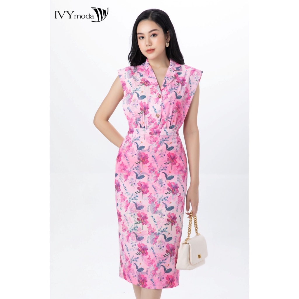 Đầm lụa ôm không tay IVY moda MS 41M7439