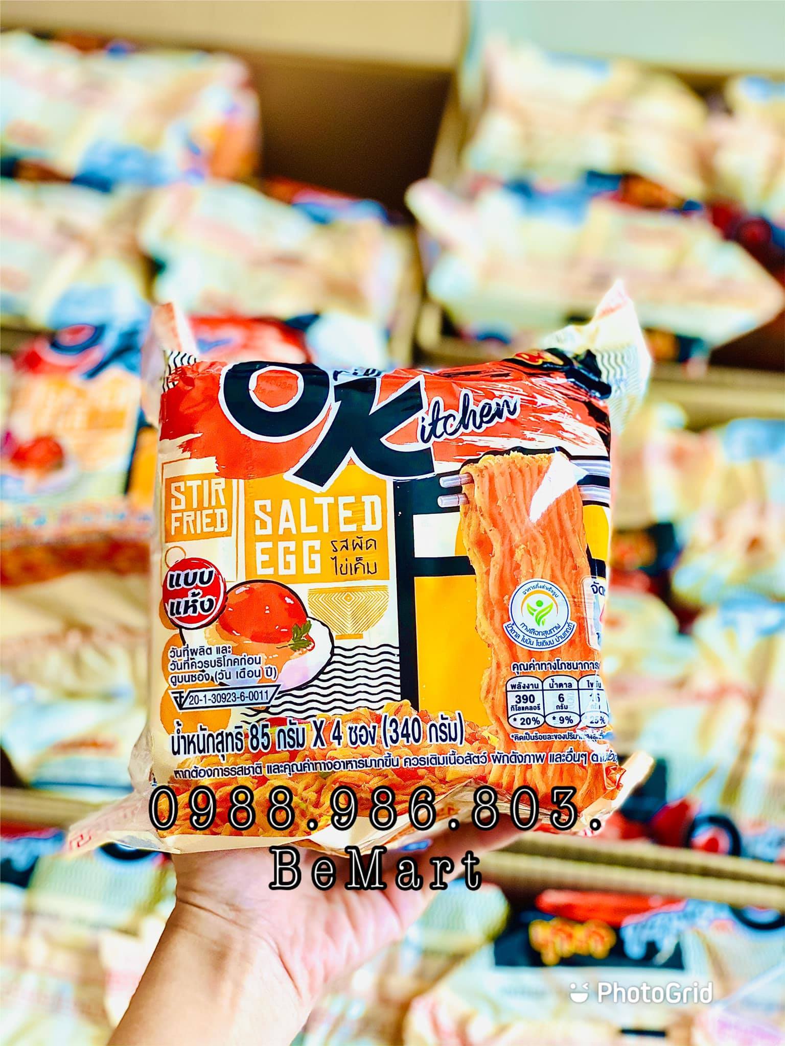[Lốc 4 gói] MÌ TRỘN TRỨNG MUỐI OK Thái Lan