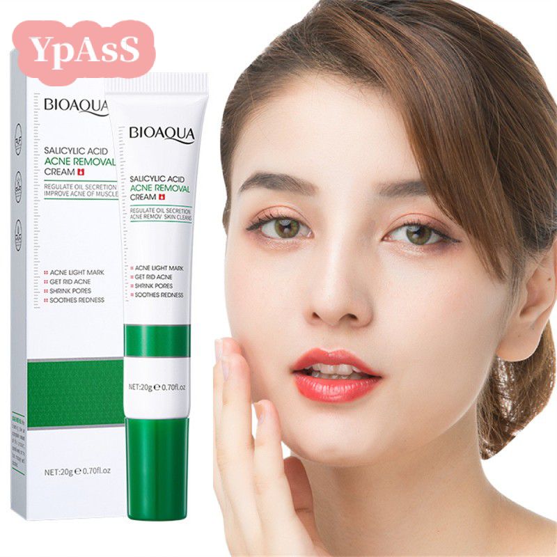 Ypass BIOAQUA Nourish Salicylic Acid Acne Remove Acid Acne Cream 20g Blackhead removal Anti Acne Scar Pimple Eraser Scar Repair Skin Care