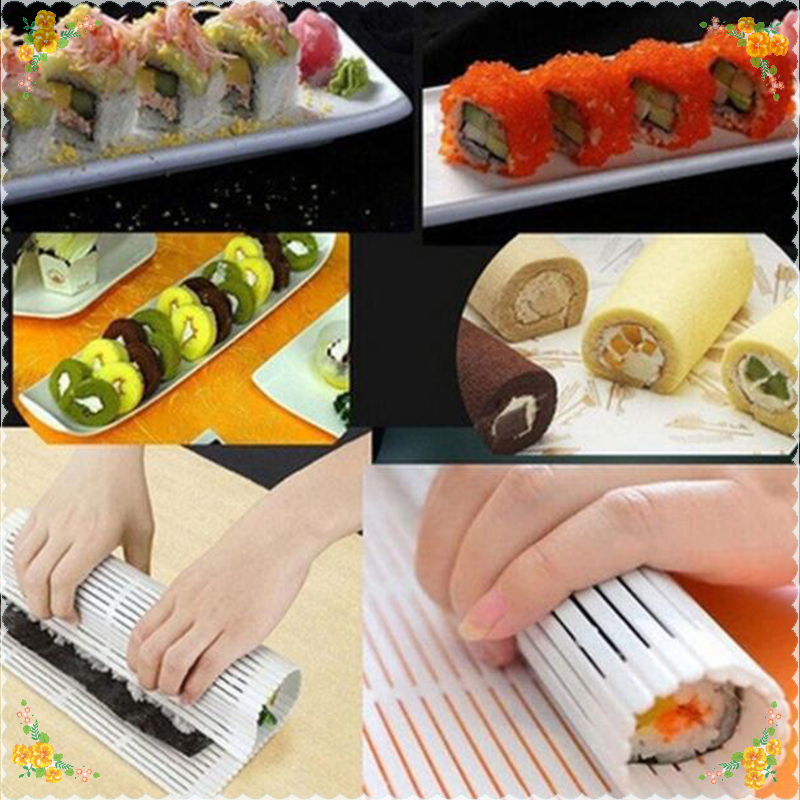 Tuy 1Pc Sushi Making Mold Sushi Roller Mats Washable Reusable Sushi Roll Mold Mat