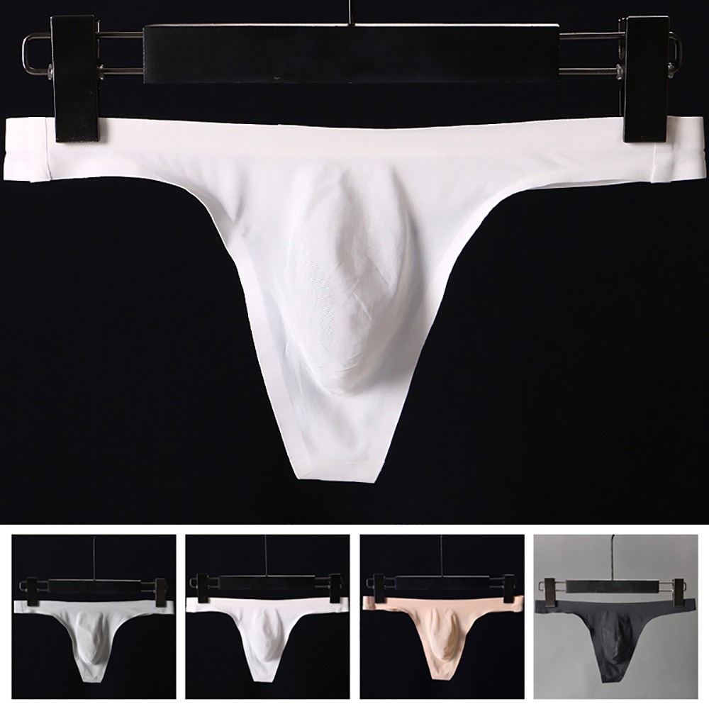 【specialthing】 Comfortable Stretchy T Back Briefs for Men in Apricot/Black/White/Gray 【Ready Stock】