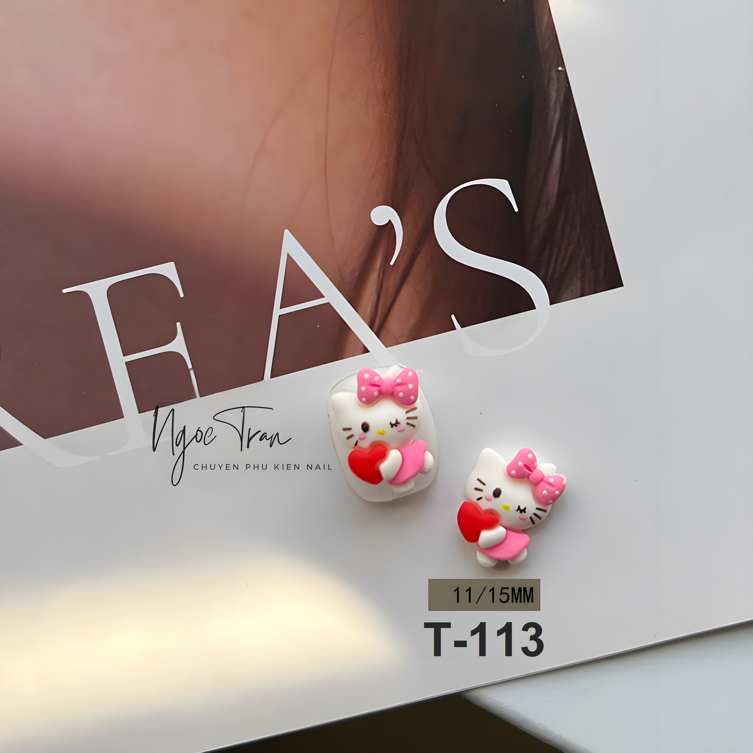 Charm hoạt hình hello kitty | trang trí móng tay