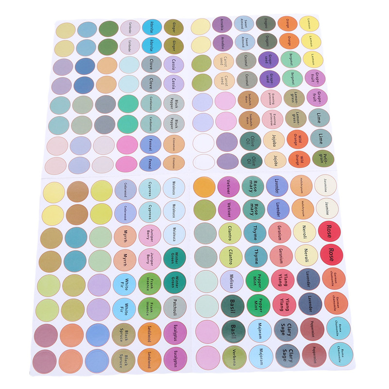 Practicals Stickers 192 Stickers/Sheet Practical Colorful Paper Stickers Labels for Glass ...