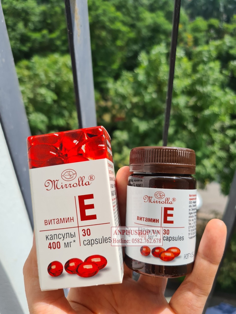 Vitamin E đỏ Nga Mirrolla 270mg - 400mg (Sản phẩm chính hãng)