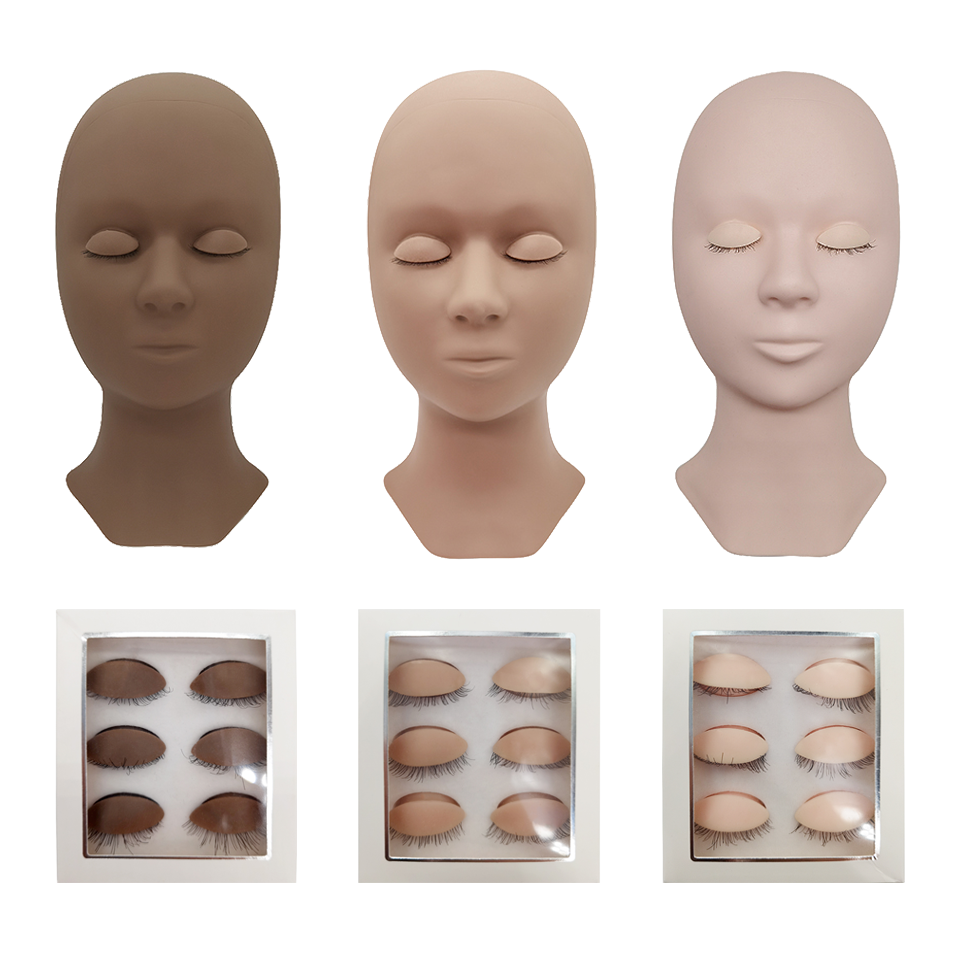 Mannequin Head For Eyelash Extension Training kit With Removable ...
