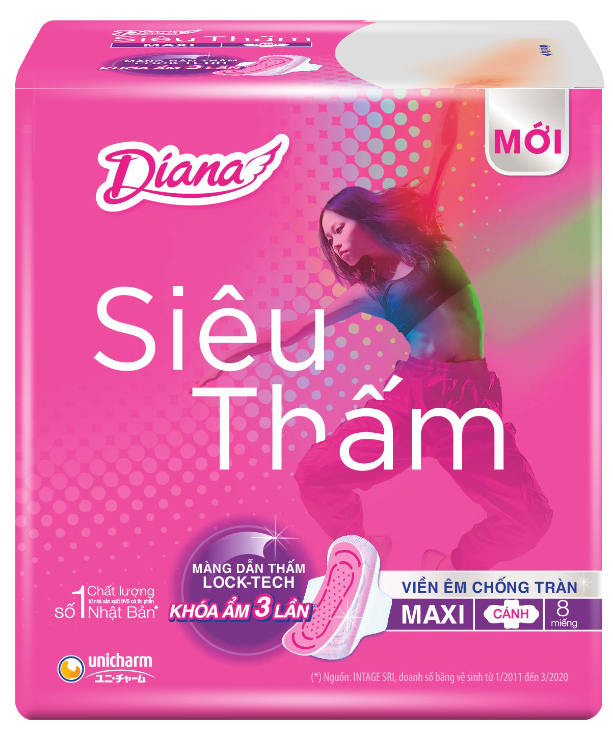Combo 6 gói băng vệ sinh Diana MAXI CÁNH
