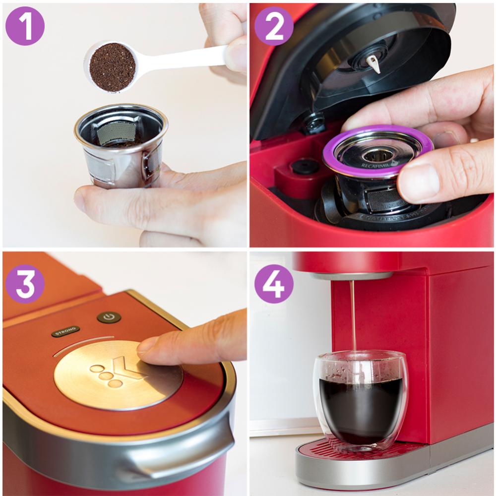 Stainless Steel Coffee Capsule Cup Reusable K Cup for Keurig 2.0/1.0 Filter