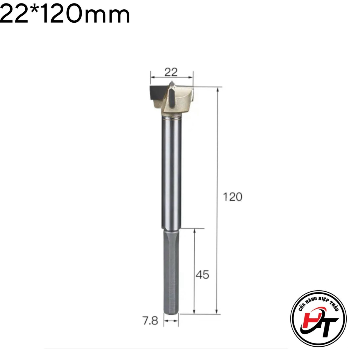 Mũi khoét gỗ lỗ tròn khóa cửa khoan gỗ dài 120mm Tideway MKG-TW