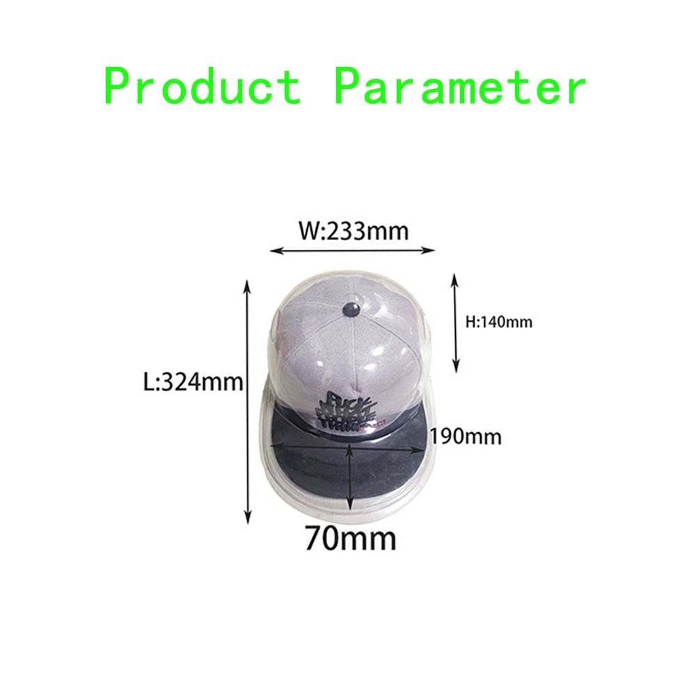 Pvc Hat Display PVC Baseball Cap Display Box Dust-proof Curved Hat Storage Plastic ...