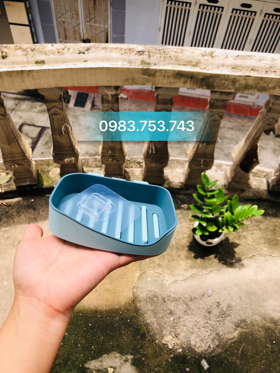 Khay đựng xà bông 2 lớp cao cấp dán tường
