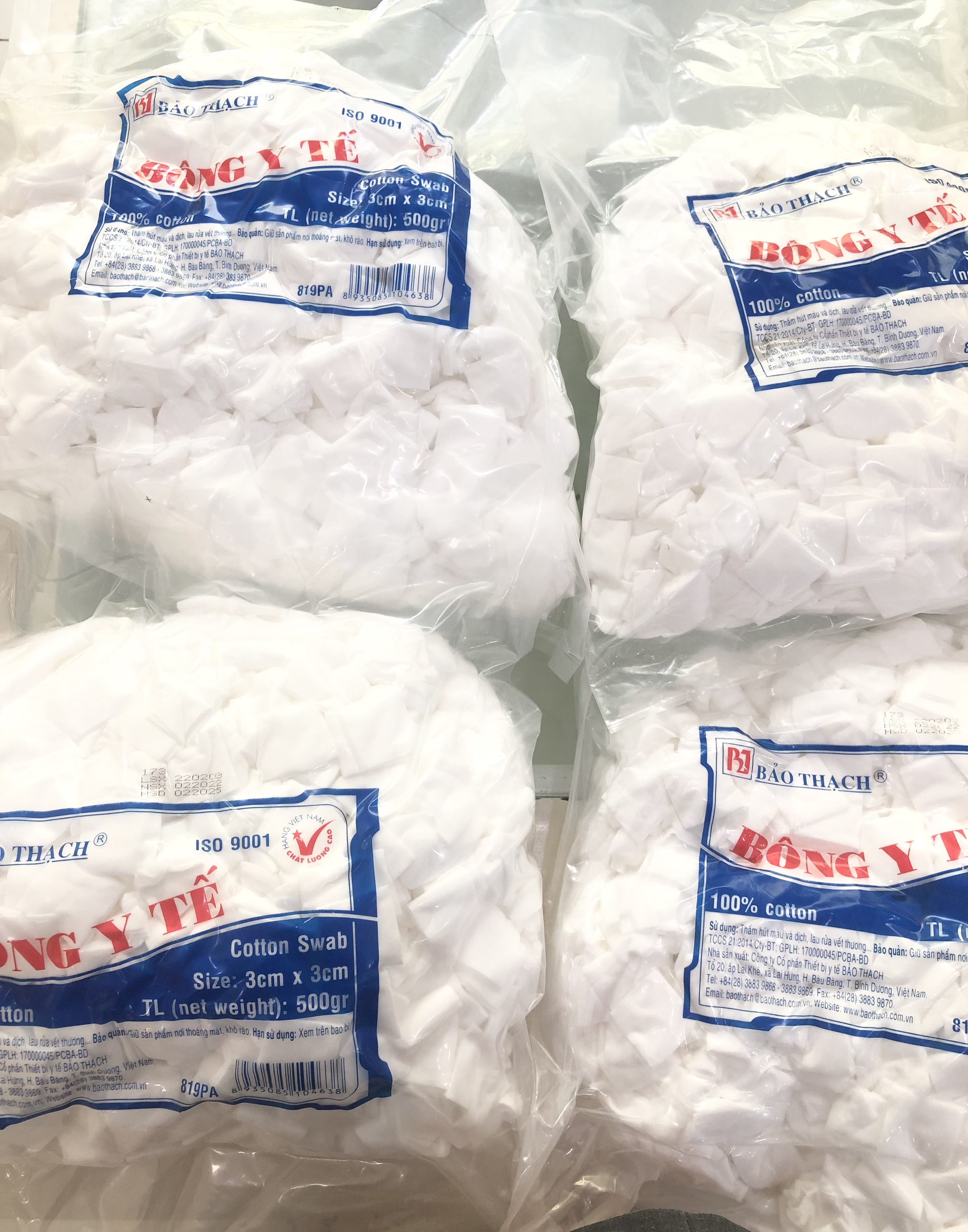 Bông Y Tế Cắt Sẵn Nhiều Size