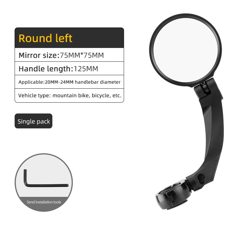 ROCKBROS Bicycle Handlebar Rear View Mirror Bike Cycling Wide Range Backsight Reflector Adjustable Left Right Bike Mirror. 