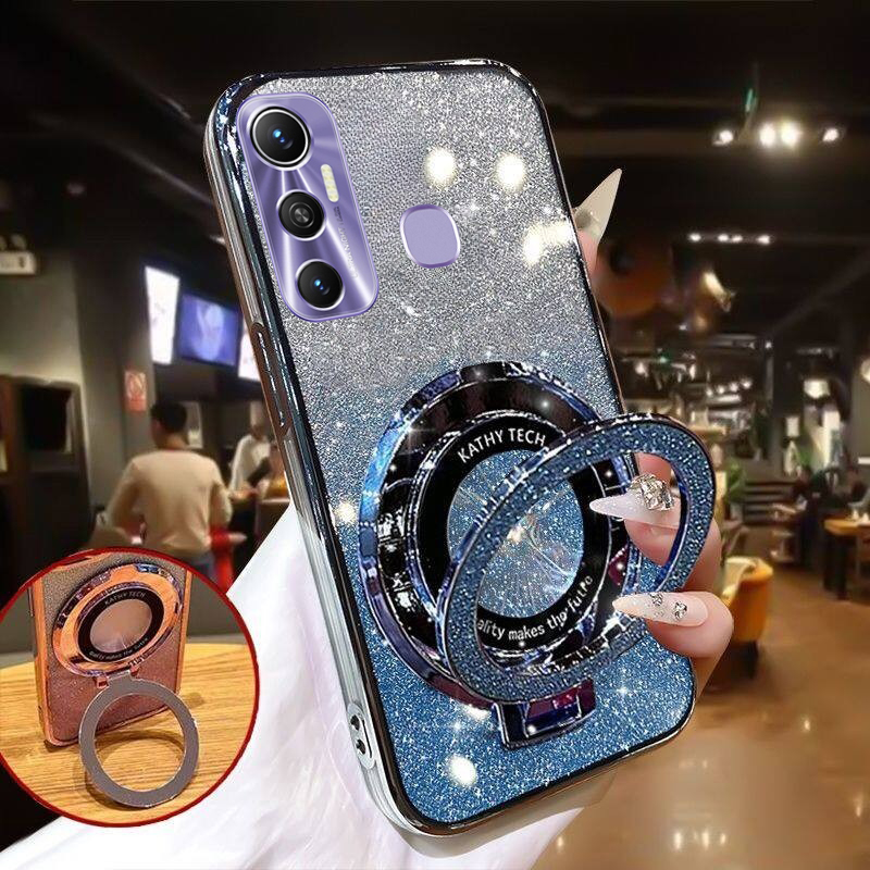 New Phone case infinix Hot11 11S NFC 11 Play Back cover Fashionable Frosted Silicone Soft Clear Dustproof Bracket Adsorb Holder for infinix Hot 11S NFC 11 Play case. 
