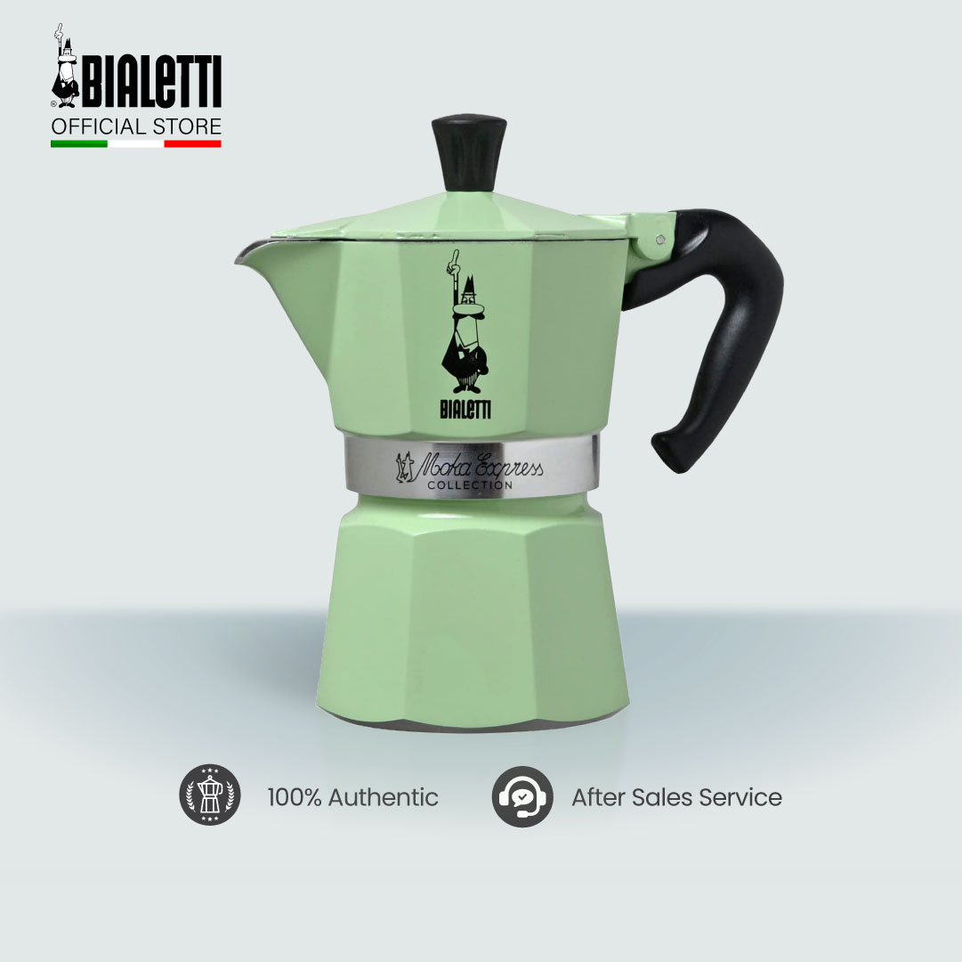Bialetti Moka Express Salvia Colour Coffee Pot Coffee Maker